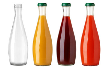glass bottles with juice
