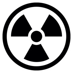 Fototapeta premium Radiation Hazard sign, isolated on transparent background