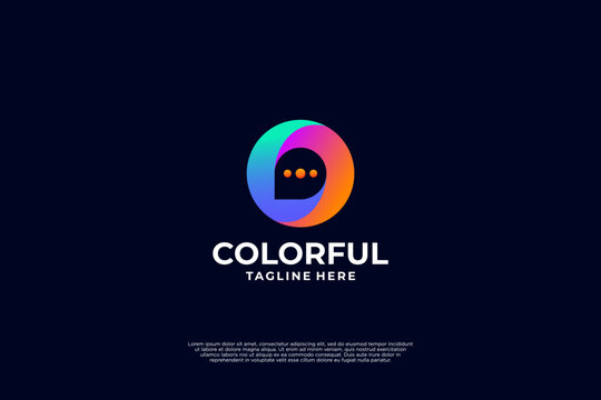 Creative digital communicate logo design