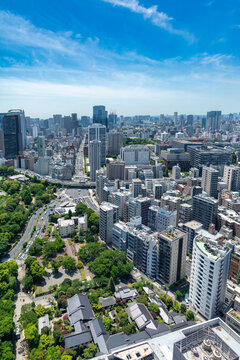 Vue du quartier Roppongi de la tour de Tokyo