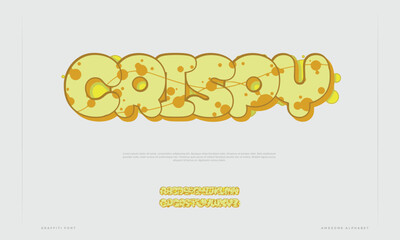 The seamless gradient in graffiti fonts pairs with spray paint effects to create a dynamic, streetwise appearance.