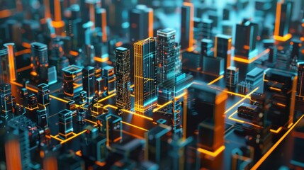 Abstract Cityscape: A Digital Metropolis