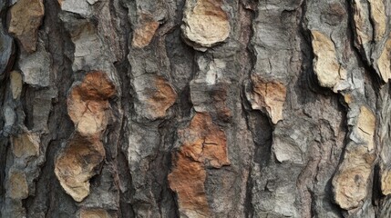 Obraz premium Close up view rugged texture of tree bark, ideal for nature themed design projects and backgrounds