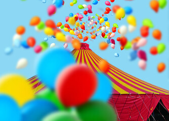 ZIRKUSZELT MIT LUFTBALLONS #13741.5