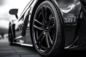 carbon fiber wheel of the sports car