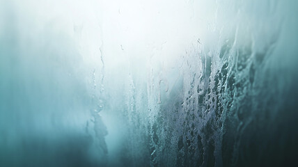 Softly diffused light through frosted glass with delicate moisture patterns