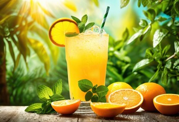 Fototapeta premium energizing drink active refreshing beverage natural ingredients boosting energy hydration, health, fitness, vitality, nutrition, flavor, supplement, refreshment
