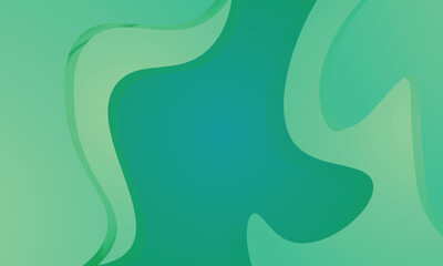 Gradient Green Background with Delicate Striped Waves