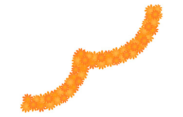 marigold flower bunting for decoration day of the day festival illustration 