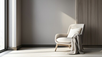 Comfortable home office with a dedicated reading nook, complete with a plush chair and warm blankets for a relaxing break