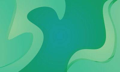Obraz premium Gradient Green Background with Delicate Striped Waves
