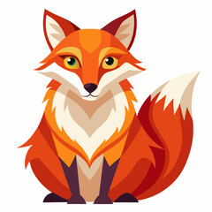 Obraz premium A Cartoon Fox with Orange Fur and a Bushy Tail