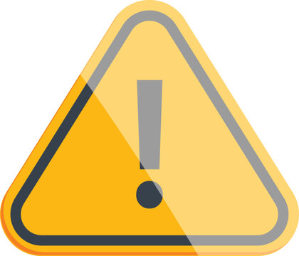 Yellow triangle warning sign showing danger alert with a black exclamation mark