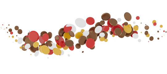 confetti png. Gold confetti falls from the sky.