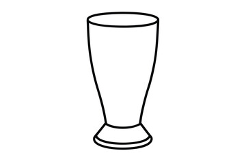 Juice Glass line art vector illustration