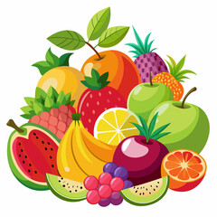 A Colorful Arrangement of Fresh Fruits