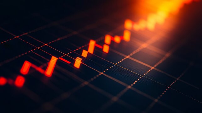 A close up of a stock market chart on a computer screen
