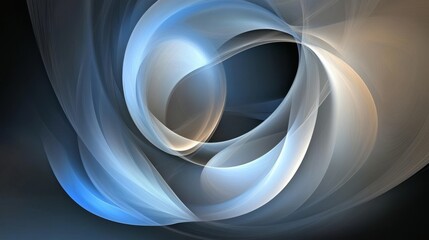 Abstract Blue and White Swirling Shapes, Digital Art, Abstract Background, Composition , Swirls, Abstract Art