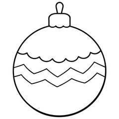 Elegant Christmas Classic Bauble Vector Illustration.