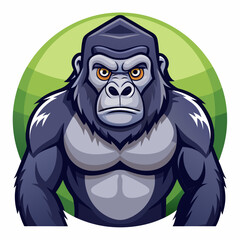 Obraz premium Powerful Gorilla Mascot with Intense Gaze