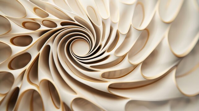 Line art representation of the golden ratio, with elegant, interwoven lines forming a complex, yet orderly abstract design.