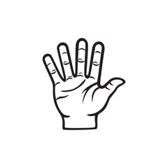 hand icon symbol sign vector