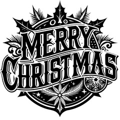 Merry Christmas SVG And T-Shirt Design Digital Download File