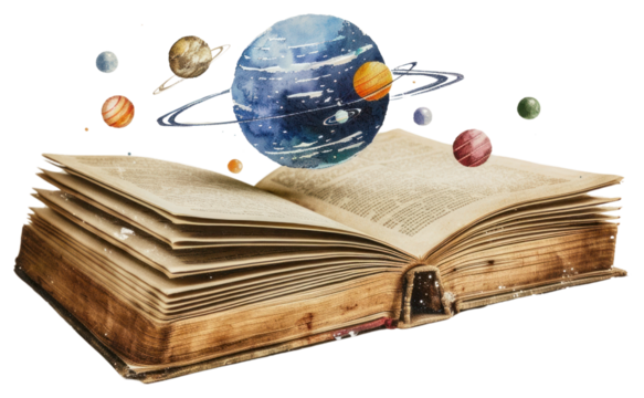 PNG Book universe planets imagination creativity