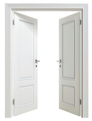 Naklejka premium PNG Elegant white double doors open