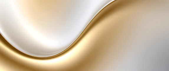 Abstract white gold Gradient background luxury with golden line wave that looks modern blurry background. ai