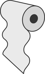 Textile roll vector icon. Paper tube illustration design for kitchen cleaning towel, carpet, scroll whatman, fabric.