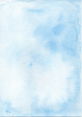 Light Blue Watercolor Wash Paper Background