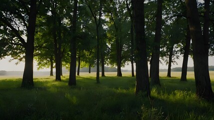 Obraz premium morning in the forest