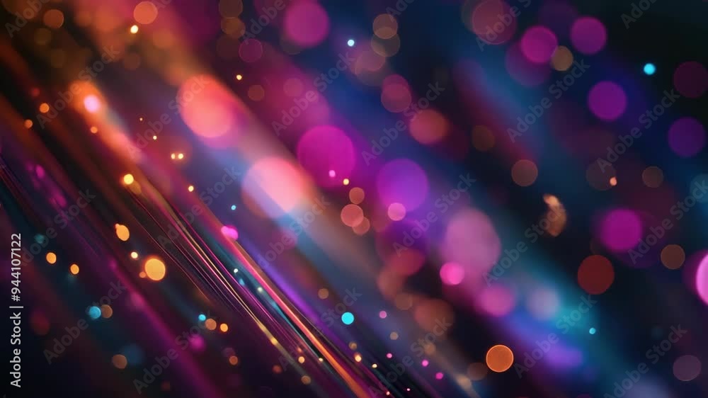 Poster witness a captivating array of swirling light patterns and vibrant bokeh effects that create an ench