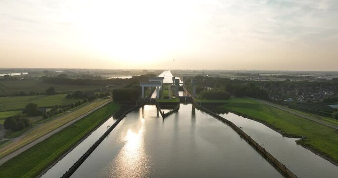 Prinses Irenesluizen, water works, The Prinses Irene Locks in the Amsterdam Rhine Canal.