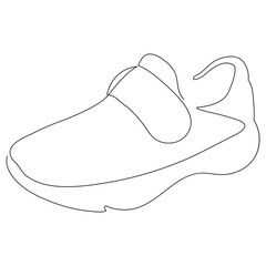 Vector illustration of leather shoes isolated on white background. Clothing costumes and accessories concept. Cartoon characters. kids coloring page, printable, activity.