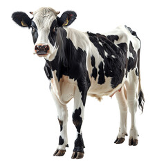 Black and White Holstein Cow Standing
