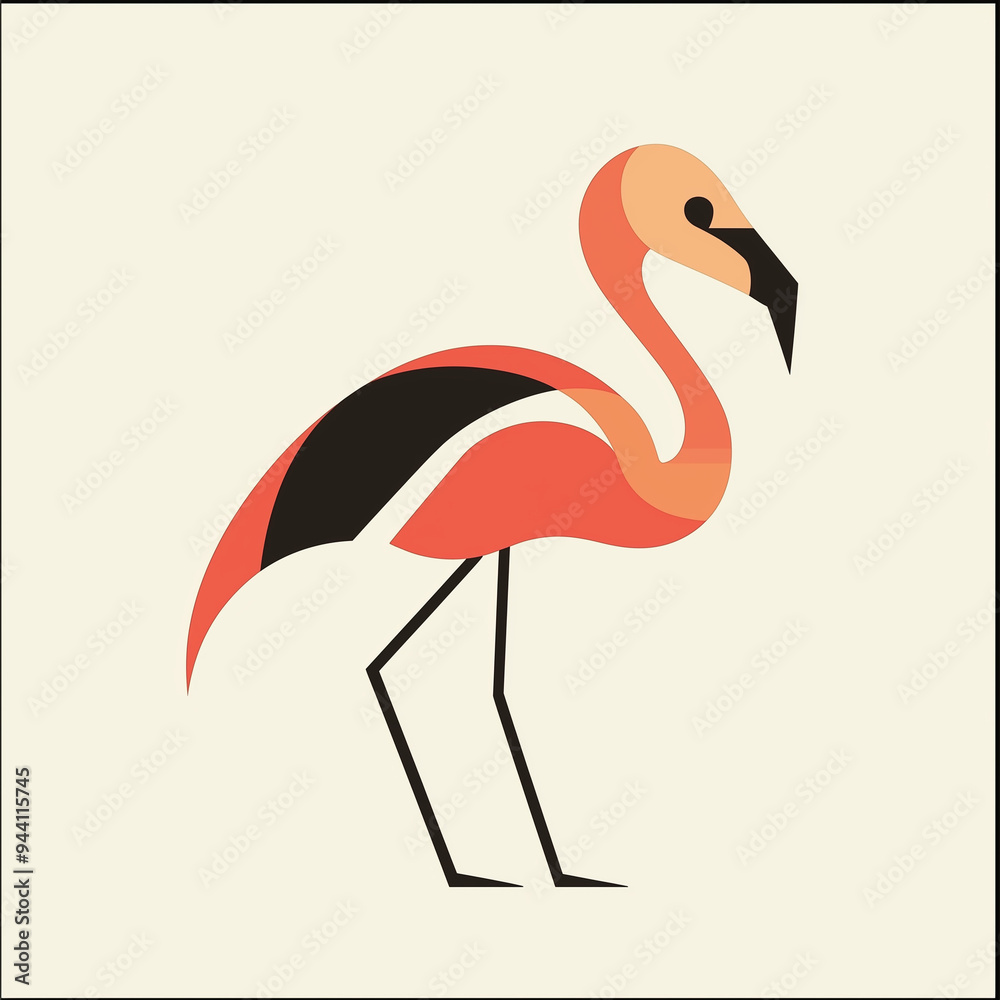 Wall mural flamingo