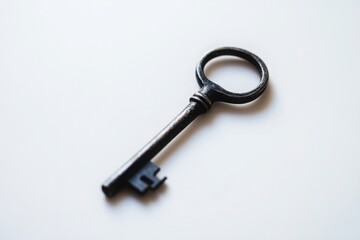 Vintage Skeleton Key on White Background