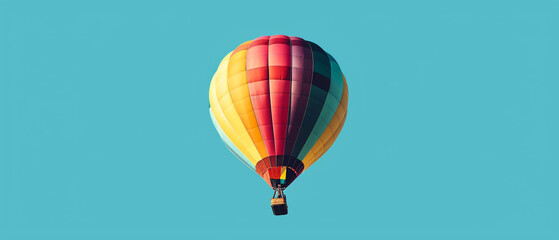 Fototapeta premium colorful hot air ballon on blue sky background