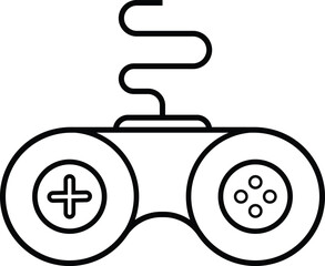 Game joystick icon vector. Isolated contour symbol illustration.