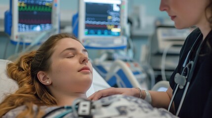 Nurse providing care to a patient, demonstrating compassion and professionalism in healthcare