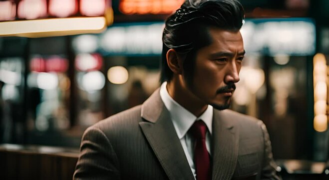 Japanese Yakuza mafia in Tokyo.