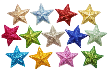 Sparkle star shapes png