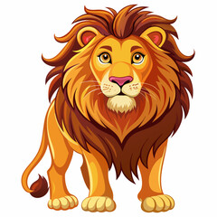 A Standing Lion with a Full Mane