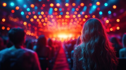 Woman Enjoying a Concert