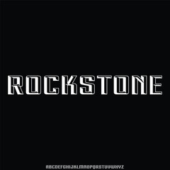 bold display alphabet font vector