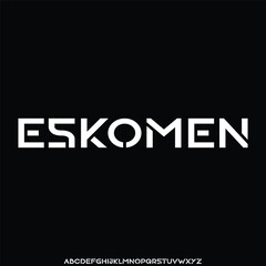 Fototapeta premium futuristic modern alphabet font vector