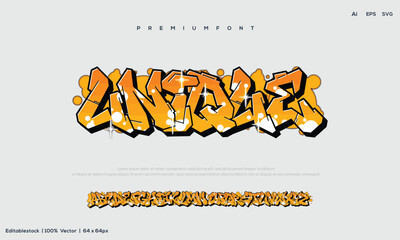 gradient colors and rough spray paint textures in graffiti fonts create a dynamic and authentic urban look.