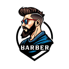 man barber icon logo